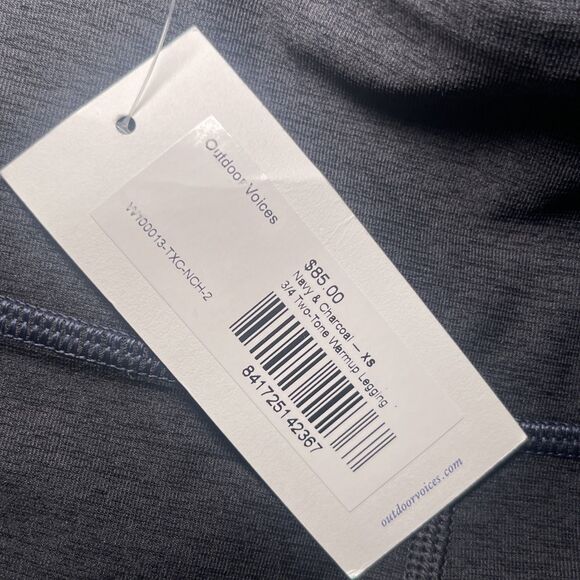 Outdoor Voices Colorblock‎ Leggings XS Blue Black High Rise Stretch Activewear - Picture 6 of 6